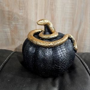 GOTH Glam GOLD snake Black snake skin. pumpkin.